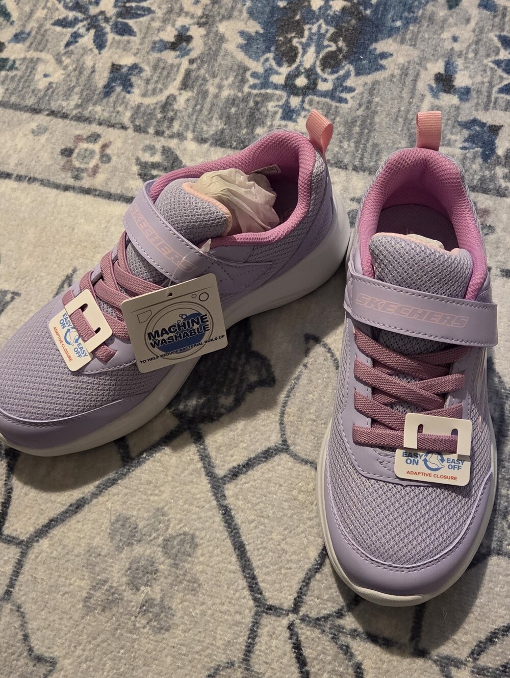 Skechers Girls' Lilac Adaptive Closure Sneakers - Picture 5 of 7